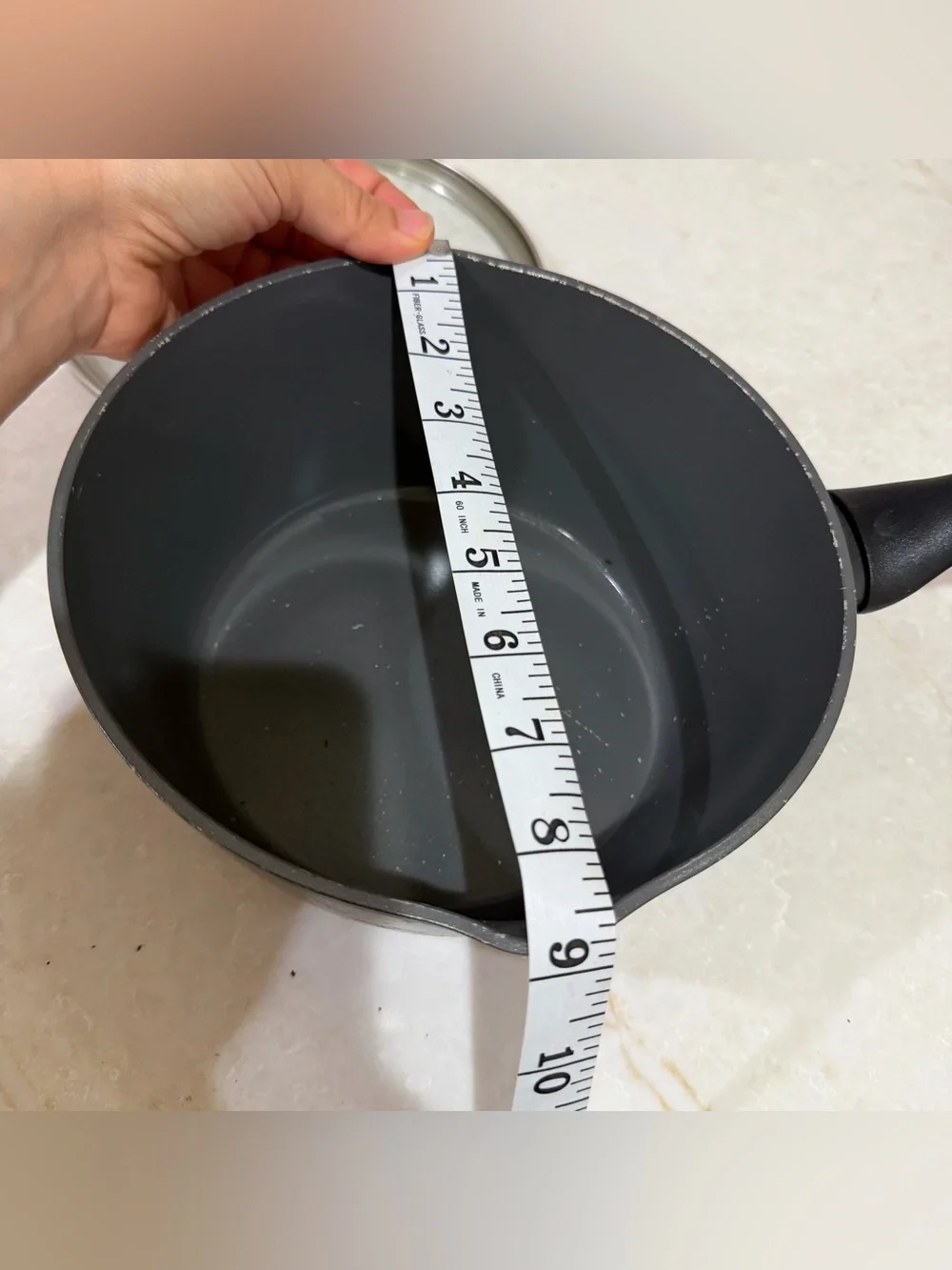 Oster 2.6 Qt Aluminum Nonstick Saucepan in Black